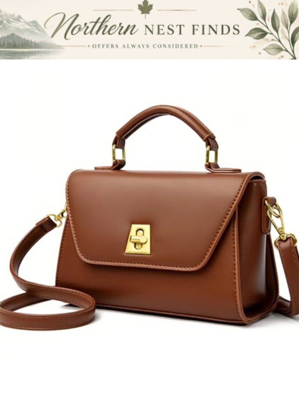 Leather Crossbody Bag Medium Shoulder Handbag